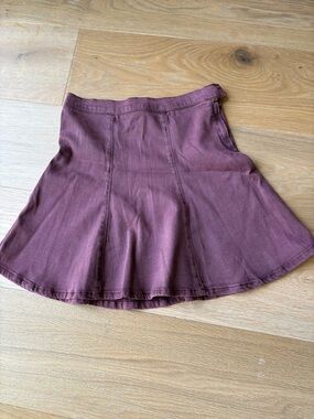 MOTHER DENIM - Flared Wine-Colored Women’s Skirt